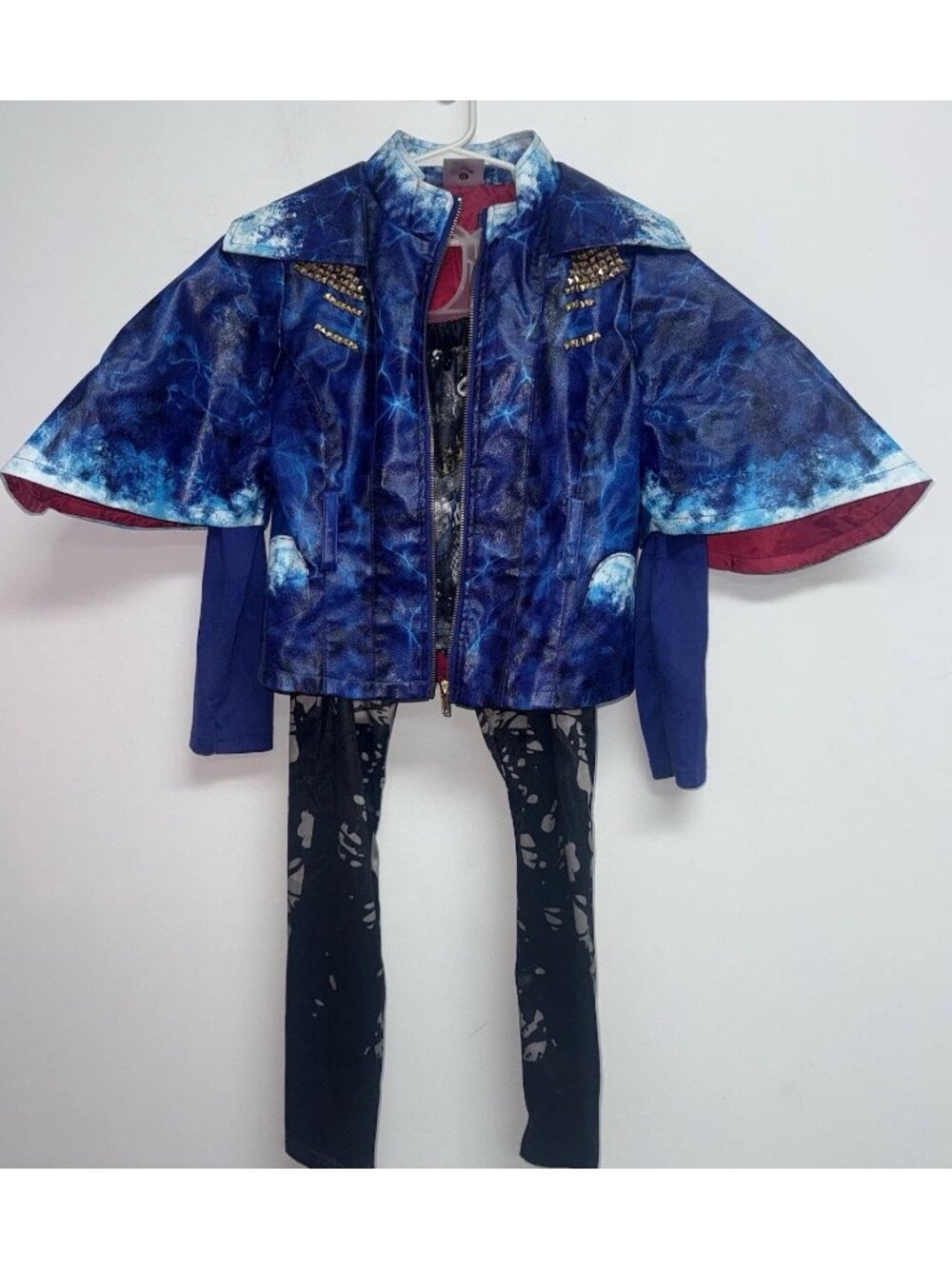 Disney Store Descendants Evie Halloween Costume Faux Leather Jacket Girls 7/8